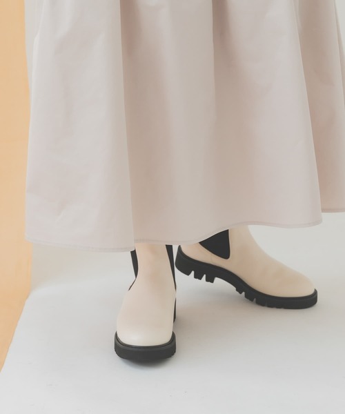 3.5センチタンクソールサイドゴアブーツ