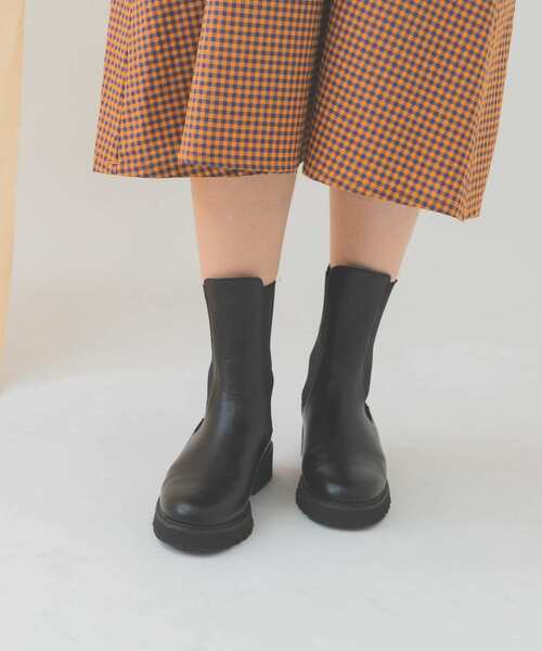 3.5センチタンクソールサイドゴアブーツ