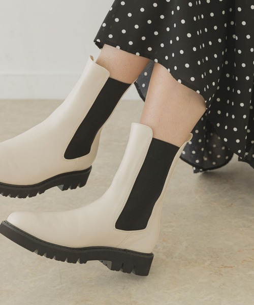 RODE SKO（ロデスコ）の「3.5センチタンクソールサイドゴアブーツ（ブーツ・レディース・ブラック/ダークブラウン/アイボリー・38/36/37/39/40）」の8枚目の写真