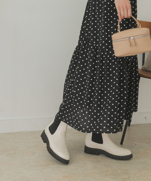 RODE SKO（ロデスコ）の「3.5センチタンクソールサイドゴアブーツ（ブーツ・レディース・ブラック/ダークブラウン/アイボリー・38/36/37/39/40）」の4枚目の写真
