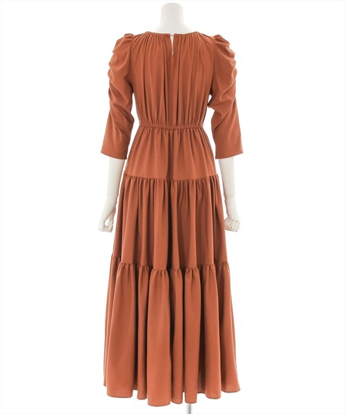 clear(クリア)の「ティアードギャザーワンピース(ワンピース・レディース・モカ/テラコッタ/ブラック・F)」の7枚目の写真