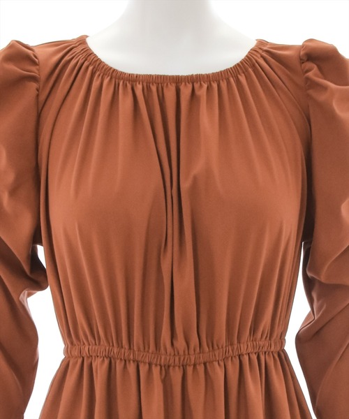 clear(クリア)の「ティアードギャザーワンピース(ワンピース・レディース・モカ/テラコッタ/ブラック・F)」の8枚目の写真