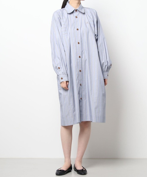 サテンストライプ ルーズシャツワンピ シャツワンピース Westwood ヴィヴィアンウエストウッド のシャツワンピース サテンストライプ ワンピース ドレス Vivienne ルーズシャツワンピ を購入できます Vivienne Westwood ヴィヴィアンウエスト