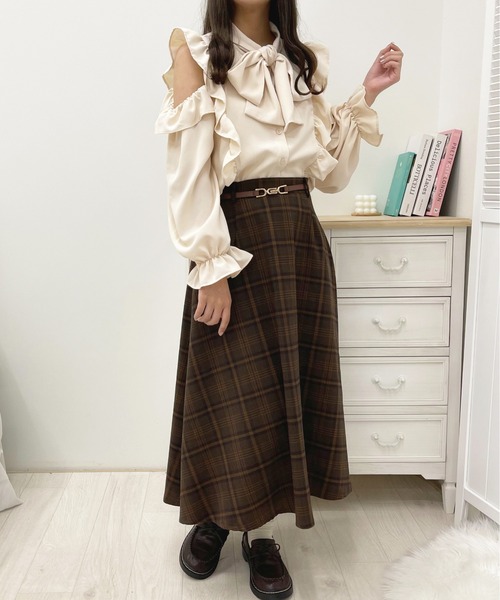 apres jour（アプレジュール）の「肩あきボウタイブラウス【ZOZOTOWN限定アイテム】（シャツ/ブラウス・レディース・ブラウン系その他/アイボリー/オフホワイト・フリー/X-LARGE）」の21枚目の写真