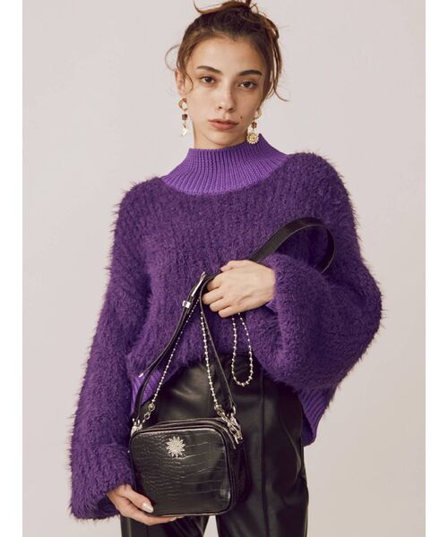 EVRIS（エヴリス）の「クロコボールチェーンミニショルダーバッグ（ショルダーバッグ・レディース・ホワイト/ブラック/ブルー/グリーン・FREE）」の19枚目の写真