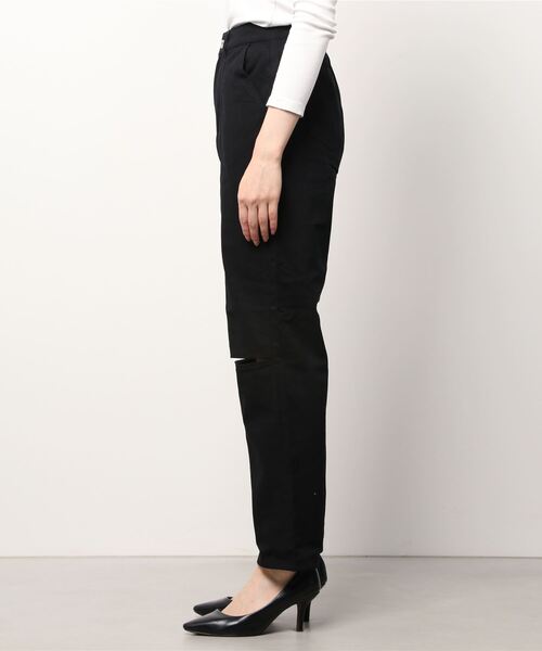 WEGO（ウィゴー）の「WEGO/ニーカットカラーパンツ（スラックス・レディース・ブラック/グリーン・FREE）」の9枚目の写真