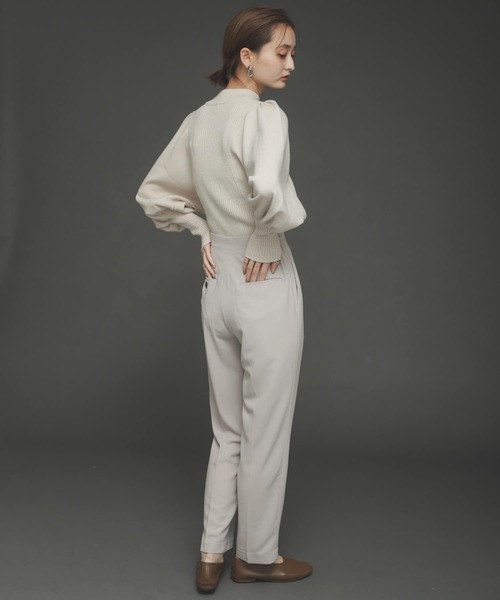 SENSE OF PLACE by URBAN RESEARCH（センスオブプレイスバイアーバンリサーチ）の「ストレッチマトンスリーブセーター（ニット/セーター・レディース・ライトブルー/ブラック/イエロー/アイボリー・ONE）」の8枚目の写真