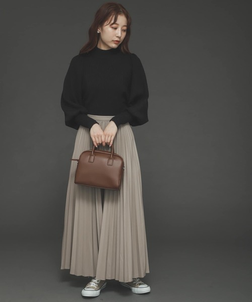 SENSE OF PLACE by URBAN RESEARCH（センスオブプレイスバイアーバンリサーチ）の「ストレッチマトンスリーブセーター（ニット/セーター・レディース・ライトブルー/ブラック/イエロー/アイボリー・ONE）」の21枚目の写真