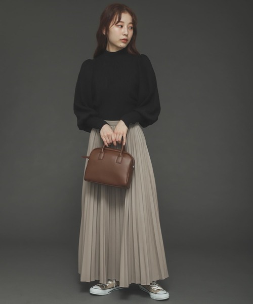 SENSE OF PLACE by URBAN RESEARCH（センスオブプレイスバイアーバンリサーチ）の「ストレッチマトンスリーブセーター（ニット/セーター・レディース・ライトブルー/ブラック/イエロー/アイボリー・ONE）」の22枚目の写真