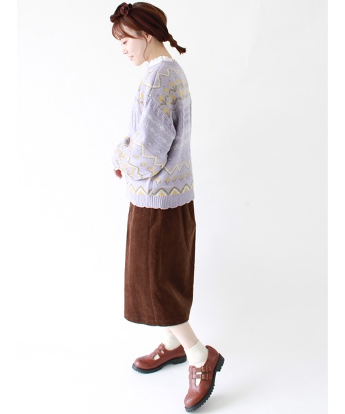 ehka sopo(エヘカソポ)の「【カタログ掲載アイテム】花柄ジャカードプルオーバー(ニット/セーター・レディース・ベージュ/サックスブルー/ミント/キナリ・フリ-)」の10枚目の写真