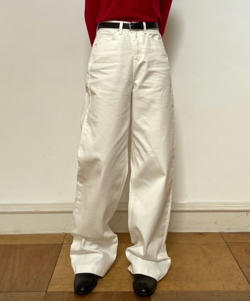 セール】【DIDOT.】ルーズワイドベーシックカラーデニム（デニムパンツ 