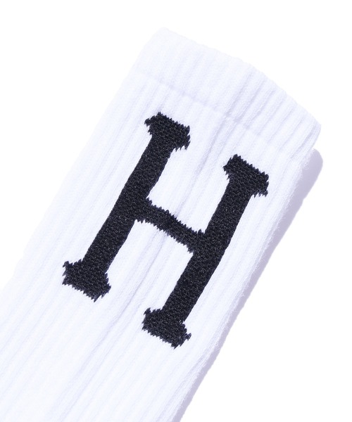 HUF(ハフ)の「HUF/ハフ ESSENTIALS CLASSIC SOCK 靴下 ミドル(ソックス/靴下・メンズ・ホワイト/ブラック・ONE SIZE)」の19枚目の写真