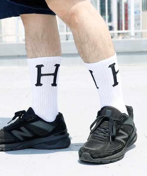 HUF(ハフ)の「HUF/ハフ ESSENTIALS CLASSIC SOCK 靴下 ミドル(ソックス/靴下・メンズ・ホワイト/ブラック・ONE SIZE)」の20枚目の写真