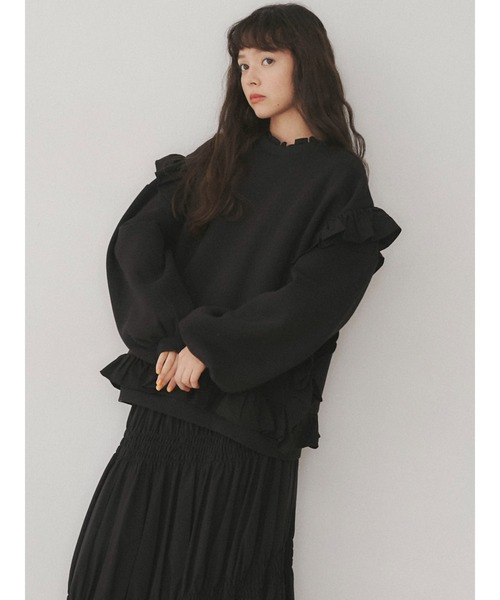 merry jenny（メリージェニー）の「circle frillプルオーバー（Tシャツ/カットソー・レディース・ブラック/オフホワイト/グリーン/ブラウン・FREE）」の16枚目の写真