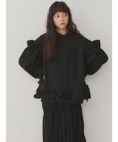 merry jenny（メリージェニー）の「circle frillプルオーバー（Tシャツ/カットソー・レディース・ブラック/オフホワイト/グリーン/ブラウン・FREE）」の17枚目の写真