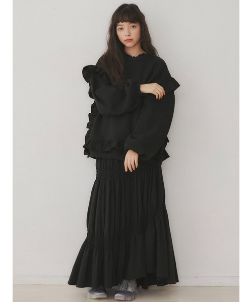 merry jenny（メリージェニー）の「circle frillプルオーバー（Tシャツ/カットソー・レディース・ブラック/オフホワイト/グリーン/ブラウン・FREE）」の18枚目の写真