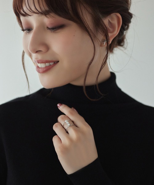 Edit Sheen（エディットシーン）の「3連パールヘキサゴンダブルリング（リング・レディース・シルバー/ゴールド・FREE）」の8枚目の写真