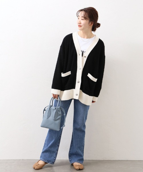 JOURNAL STANDARD(ジャーナルスタンダード)の「■■■ファンシーニットカーディガン◆(カーディガン/ボレロ・レディース・ホワイト/ブラック・FREE)」の3枚目の写真