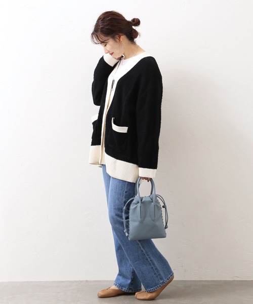 JOURNAL STANDARD(ジャーナルスタンダード)の「■■■ファンシーニットカーディガン◆(カーディガン/ボレロ・レディース・ホワイト/ブラック・FREE)」の4枚目の写真