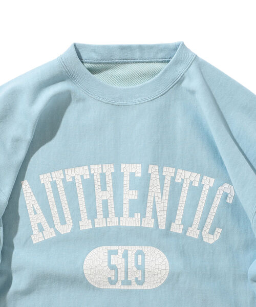 BEAMS LIGHTS（ビームスライツ）の「BEAMS LIGHTS / ヴィンテージ プリント クルー スウェット（スウェット・メンズ・ネイビー/グレー/サックスブルー・SMALL/MEDIUM/LARGE）」の7枚目の写真