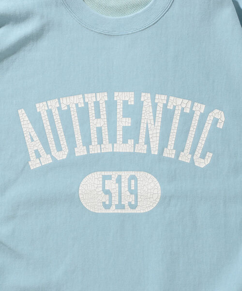 BEAMS LIGHTS（ビームスライツ）の「BEAMS LIGHTS / ヴィンテージ プリント クルー スウェット（スウェット・メンズ・ネイビー/グレー/サックスブルー・SMALL/MEDIUM/LARGE）」の4枚目の写真