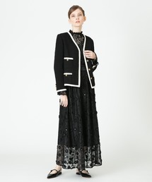 LOULOU WILLOUGHBY ルルウィルビー ノーカラー ジャケット 黒 LOULOU WILLOUGHBY ジャケット ノーカラージャケット 「LOULOU