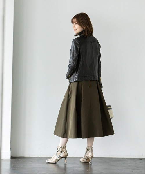 Noble（ノーブル）の「ダブルサテンタックミディスカート◆（スカート・レディース・ブラック/カーキ/ホワイト系その他・40/38/36/34）」の20枚目の写真