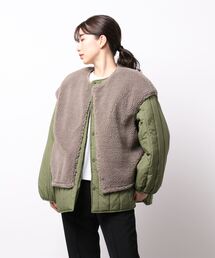 Samansa Mos2 | 4wayボアベスト付中綿ブルゾン(ブルゾン)