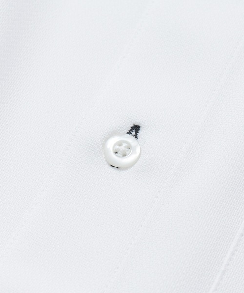 MEN'S BIGI（メンズビギ）の「ミニヘリンボーンジャージシャツ（ビジネスシャツ・メンズ・ホワイト/サックスブルー・01/02/03/04）」の10枚目の写真
