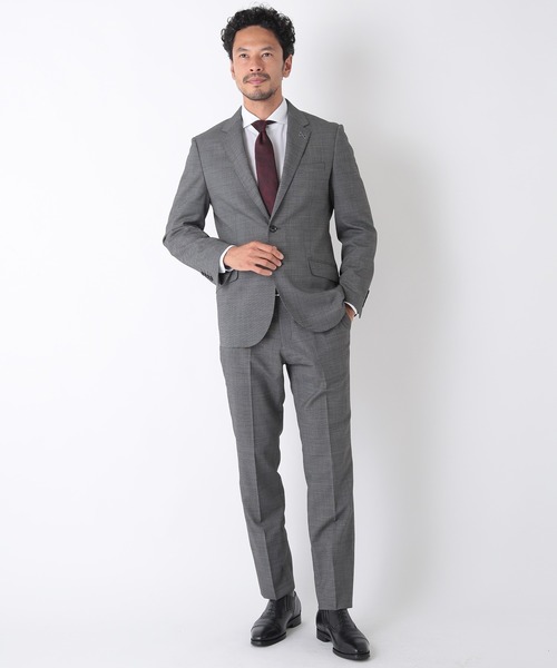 MEN'S BIGI（メンズビギ）の「ミニヘリンボーンジャージシャツ（ビジネスシャツ・メンズ・ホワイト/サックスブルー・01/02/03/04）」の7枚目の写真