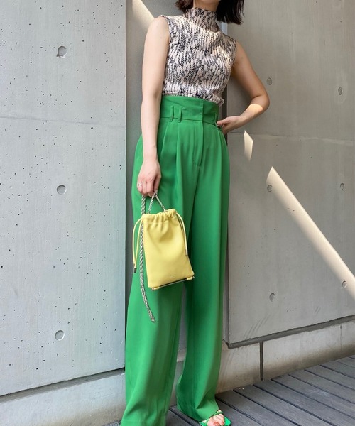 Ameri（アメリ）の「GEOMETRIC PATTERN SHIRRING TOP（ニット/セーター