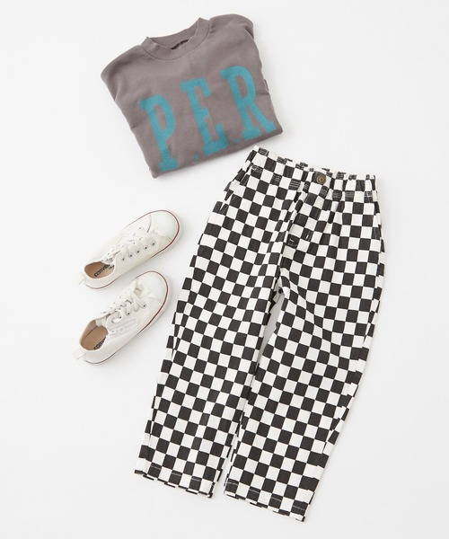 CIAOPANIC TYPY（チャオパニックティピー）の「■【KIDS】フラッグチェックパンツ（その他パンツ・キッズ・ブラック/レッド・SMALL/MEDIUM/LARGE/X-LARGE/XX-LARGE）」の2枚目の写真