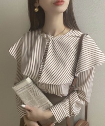 URBAN RESEARCH ROSSO | 2WAYランダムストライプブラウス(シャツ/ブラウス)