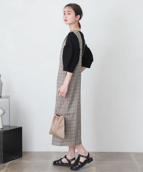 SENSE OF PLACE by URBAN RESEARCH(センスオブプレイスバイアーバンリサーチ)の「『One-C/低身長向けサイズ展開あり』チェックフロントボタンジャンパースカート(ジャンパースカート・レディース・チェック・ONE/SHORT)」の11枚目の写真