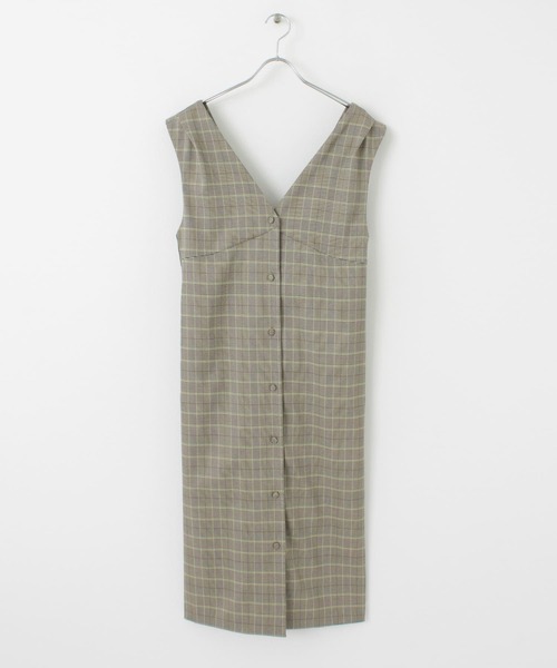 SENSE OF PLACE by URBAN RESEARCH(センスオブプレイスバイアーバンリサーチ)の「『One-C/低身長向けサイズ展開あり』チェックフロントボタンジャンパースカート(ジャンパースカート・レディース・チェック・ONE/SHORT)」の20枚目の写真