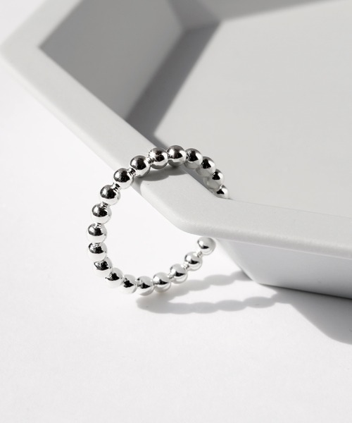 SIGNAL（シグナル）の「【SIGNAL/シグナル】Ball chain ring /ボールチェーンリング（リング・レディース・シルバー/ゴールド・FREE）」の2枚目の写真