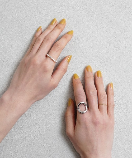 SIGNAL（シグナル）の「【SIGNAL/シグナル】Ball chain ring /ボールチェーンリング（リング・レディース・シルバー/ゴールド・FREE）」の3枚目の写真