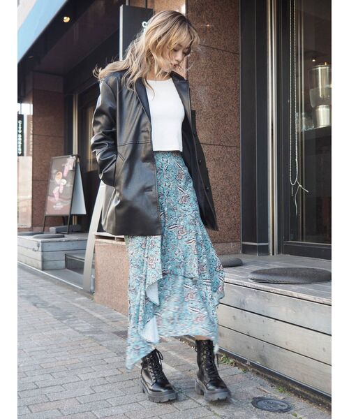 EVRIS（エヴリス）の「BASICクロップドロングスリーブTEE（Tシャツ/カットソー・レディース・ホワイト/ブラック/パープル/グリーン・FREE）」の19枚目の写真