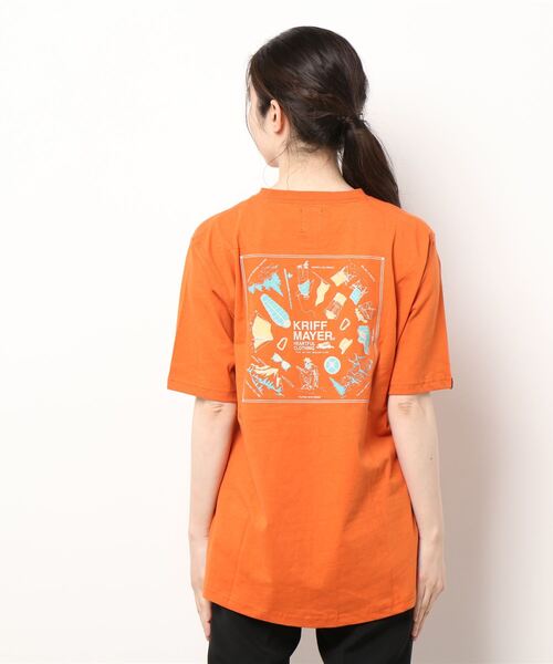 KRIFF MAYER Lady's Collection（クリフメイヤーレディースコレクション）の「抗菌Aライン半袖T（キャンプ）（Tシャツ/カットソー・レディース・パープル/オフホワイト/オレンジ/カラフル/チャコール・MEDIUM/LARGE）」の9枚目の写真