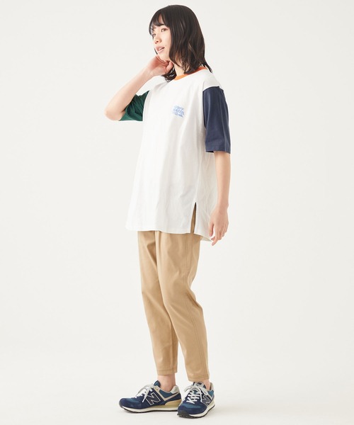 KRIFF MAYER Lady's Collection（クリフメイヤーレディースコレクション）の「抗菌Aライン半袖T（キャンプ）（Tシャツ/カットソー・レディース・パープル/オフホワイト/オレンジ/カラフル/チャコール・MEDIUM/LARGE）」の12枚目の写真