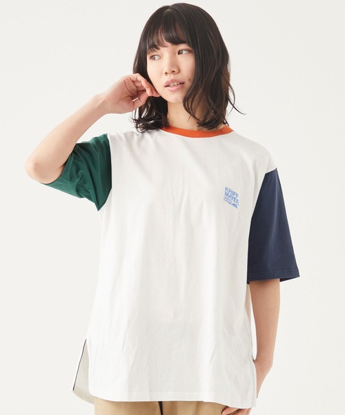 KRIFF MAYER Lady's Collection（クリフメイヤーレディースコレクション）の「抗菌Aライン半袖T（キャンプ）（Tシャツ/カットソー・レディース・パープル/オフホワイト/オレンジ/カラフル/チャコール・MEDIUM/LARGE）」の15枚目の写真