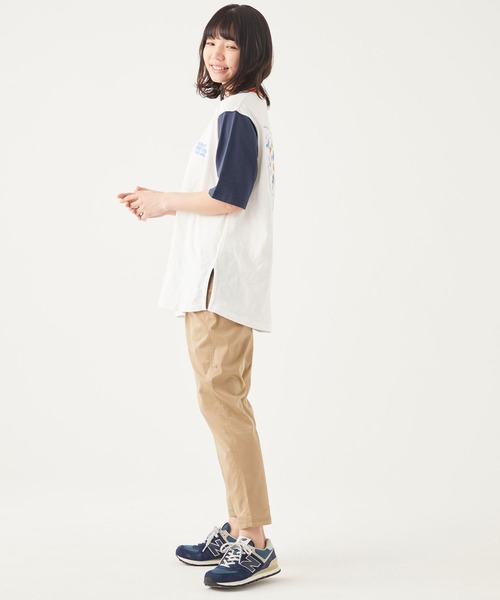 KRIFF MAYER Lady's Collection（クリフメイヤーレディースコレクション）の「抗菌Aライン半袖T（キャンプ）（Tシャツ/カットソー・レディース・パープル/オフホワイト/オレンジ/カラフル/チャコール・MEDIUM/LARGE）」の13枚目の写真