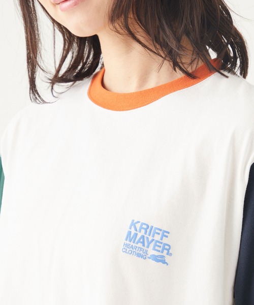 KRIFF MAYER Lady's Collection（クリフメイヤーレディースコレクション）の「抗菌Aライン半袖T（キャンプ）（Tシャツ/カットソー・レディース・パープル/オフホワイト/オレンジ/カラフル/チャコール・MEDIUM/LARGE）」の17枚目の写真
