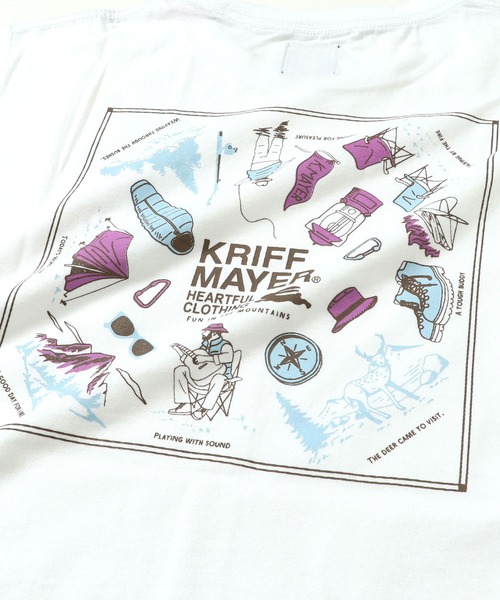 KRIFF MAYER Lady's Collection（クリフメイヤーレディースコレクション）の「抗菌Aライン半袖T（キャンプ）（Tシャツ/カットソー・レディース・パープル/オフホワイト/オレンジ/カラフル/チャコール・MEDIUM/LARGE）」の18枚目の写真