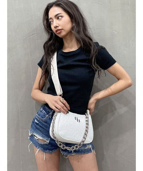 GYDA（ジェイダ）の「GGパイル2WAYミニBAG（ハンドバッグ・レディース・チャコールグレー/オフホワイト・FREE）」の2枚目の写真