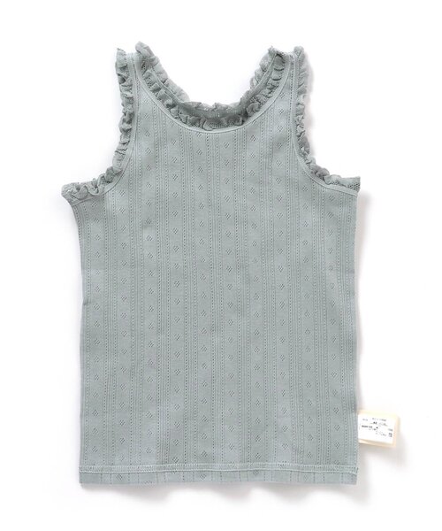 apres les cours(アプレレクール)の「針抜きタンクトップ(タンクトップ・キッズ・キナリ/ミント/サーモンピンク/サックスブルー・80/90/100/110/120/130)」の2枚目の写真
