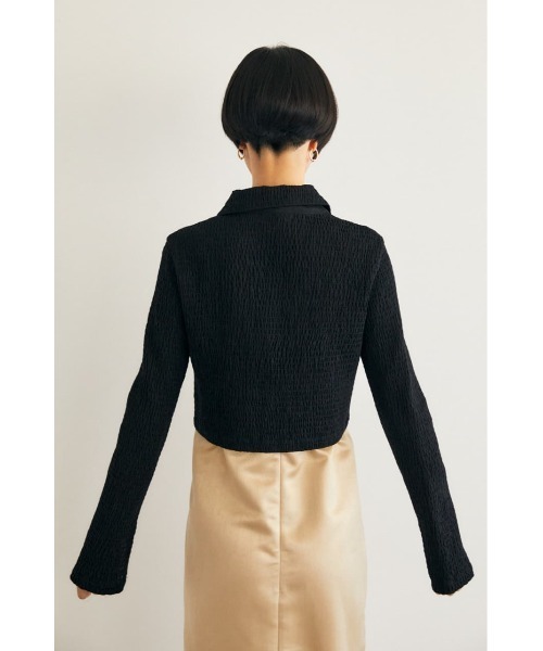 M_(エムアンダーバー)の「【M_】SHIRRING SHORT シャツ(シャツ/ブラウス・レディース・ブラック/ライトイエロー/ブラウン・FREE)」の8枚目の写真