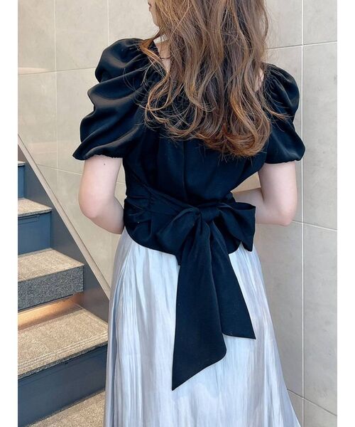 RESEXXY(リゼクシー)の「バックリボンパワショルブラウス(シャツ/ブラウス・レディース・ホワイト/ブラック/ミント/その他1・FREE)」の3枚目の写真