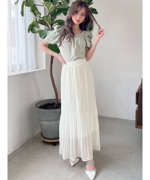 RESEXXY(リゼクシー)の「バックリボンパワショルブラウス(シャツ/ブラウス・レディース・ホワイト/ブラック/ミント/その他1・FREE)」の15枚目の写真