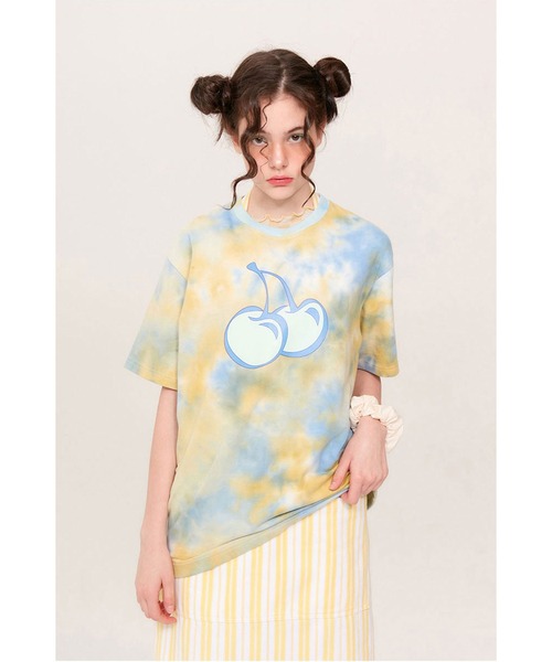 tシャツ KIRSH OFFICIAL TIE DYE HEAT SENSING T-SHIRT KH/タイダイ染めチェリープリント半袖Tシャツ レデ セール】KIRSH OFFICIAL TIE DYE HEAT SENSING T-SHIRT KH